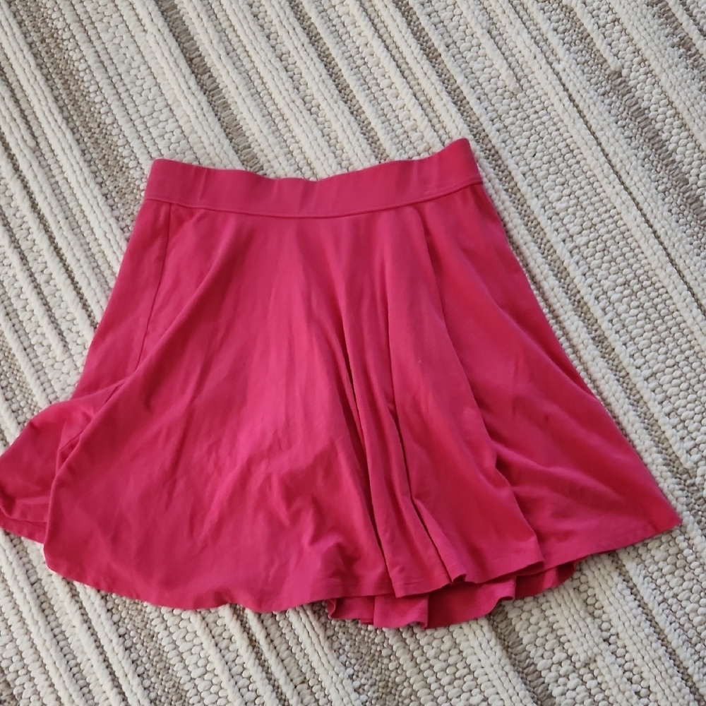 J. Khaki Pink Mini Skater Skort Pleated Casual